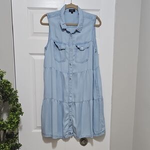 Women's Acid Washed Denim Dress